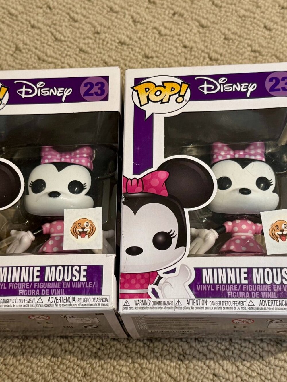 2 New POP! Disney Minnie Mouse #23 Vinyl Figures Series 2 In Boxes